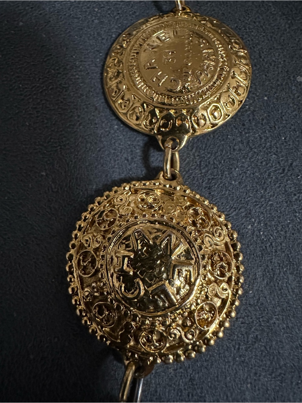 CHANEL Gold Coin Medallion Link Bracelet with CC Charm - Picture 9 of 13